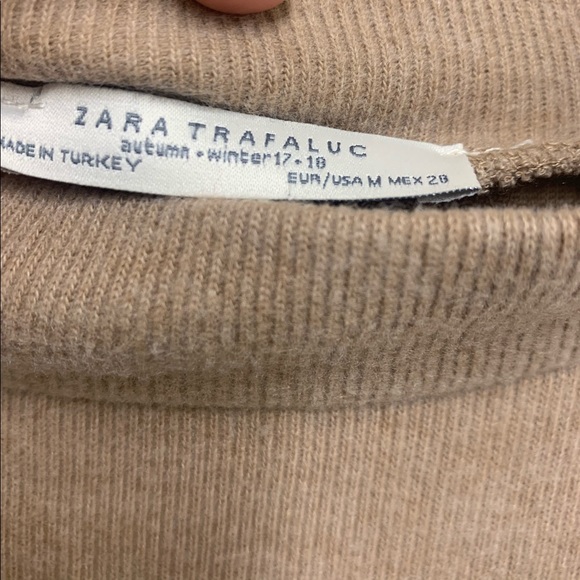 Zara Tan Mock Neck Sweater Dress - Picture 5 of 6